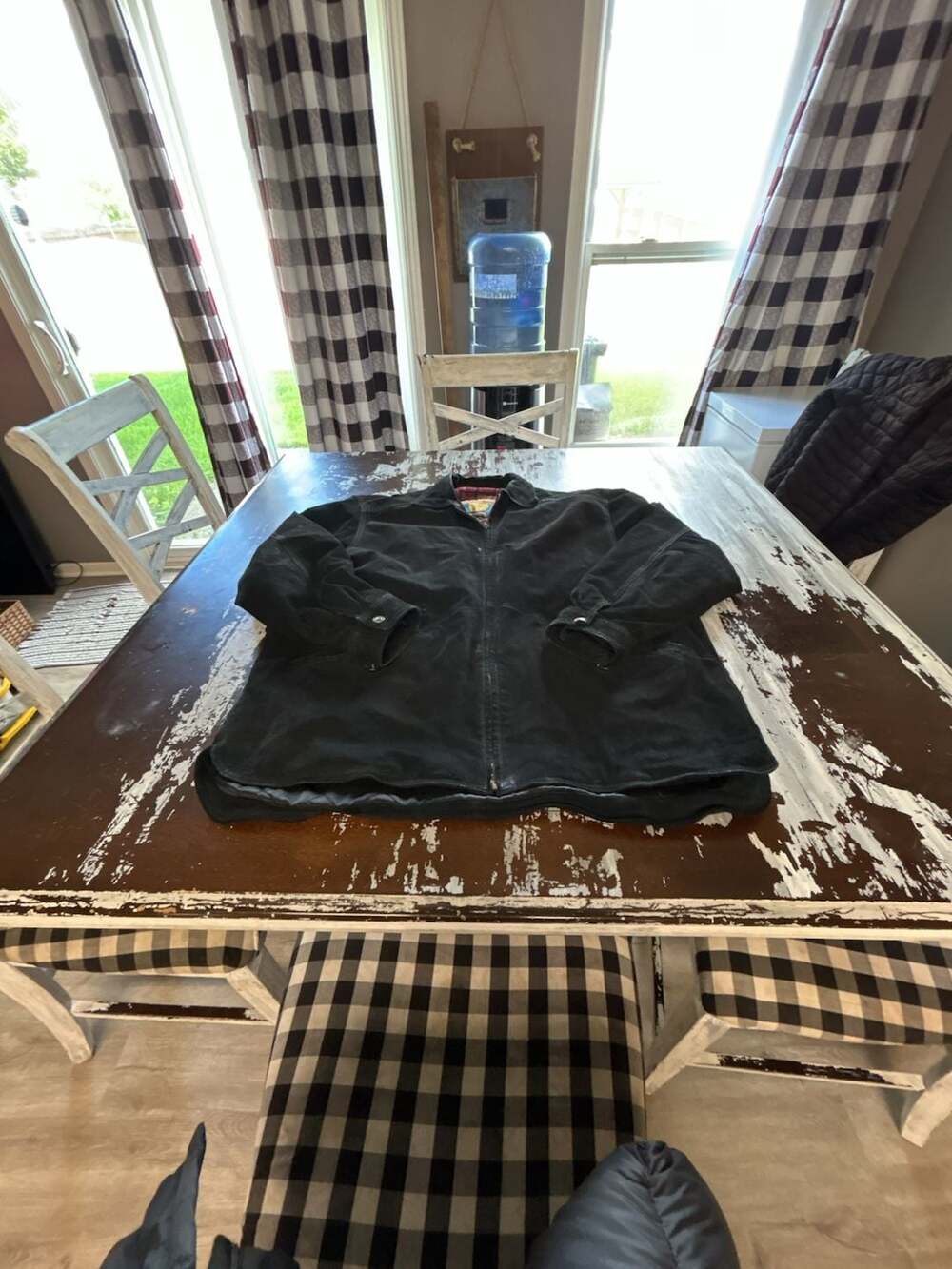 Vintage Wilsons Adventure Bound Originals Black Suede Leather Jacket with Plaid